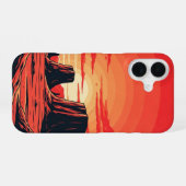 Vintage Mars Landscape iPhone 16 Hoesje (Achterkant horizontaal)