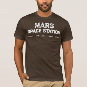 Vintage Mars Ruimtestation Retro Sciencefiction Mi T-shirt