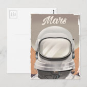 Vintage Mars Ruimtevaarder Briefkaart (Voorkant / Achterkant)