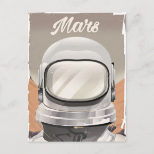 Vintage Mars Ruimtevaarder Briefkaart