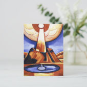 Vintage Marsden Hartley Yliaster Abstracte Kunst Briefkaart (Staand voorkant)
