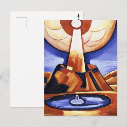 Vintage Marsden Hartley Yliaster Abstracte Kunst Briefkaart (Voorkant / Achterkant)