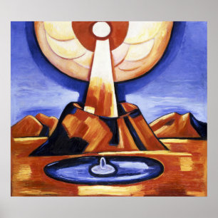 Vintage Marsden Hartley Yliaster Abstracte Kunst Poster