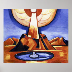 Vintage Marsden Hartley Yliaster Abstracte Kunst Poster