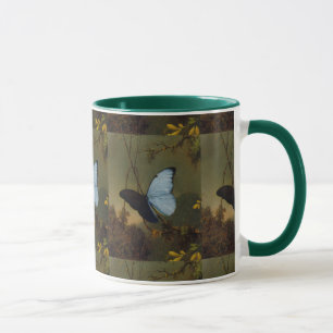 Vintage Martin Johnson Heade Blue Morpho Butterfly Mok