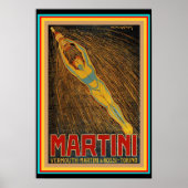 Vintage Martini & Rossi Art Deco Poster (Voorkant)
