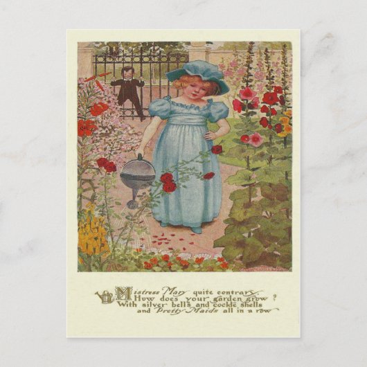 Vintage Mary, Mary Rhyme Briefkaart (Voorkant)