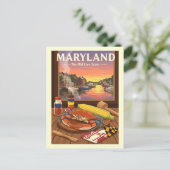 Vintage Maryland Briefkaart (Staand voorkant)