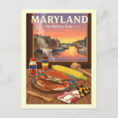 Vintage Maryland Briefkaart (Voorkant)