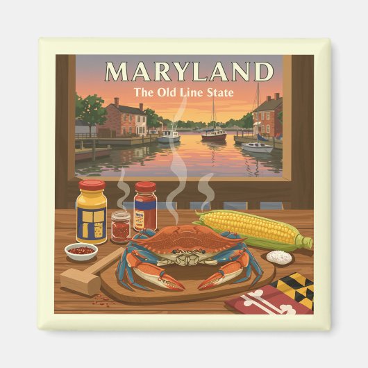 Vintage Maryland Magneet (Voorkant)