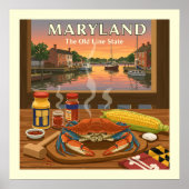 Vintage Maryland Poster (Voorkant)
