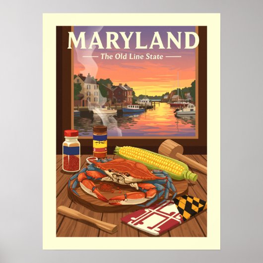Vintage Maryland Poster (Voorkant)
