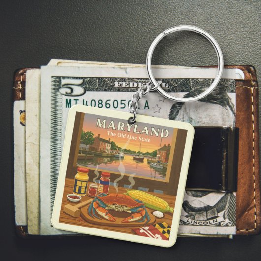 Vintage Maryland Sleutelhanger