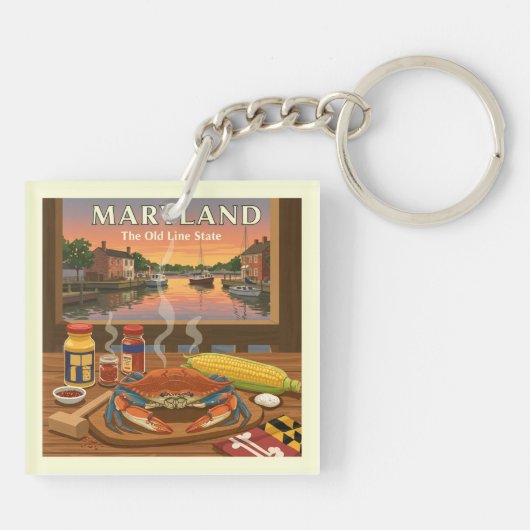 Vintage Maryland Sleutelhanger (Achterkant)