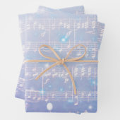 Vintage-mas muziekachtergrond - blauw inpakpapier vel (In situ)