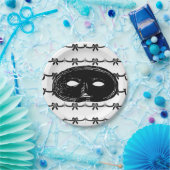 Vintage maskerbalmasker papieren bordje (Feest)