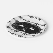 Vintage maskerbalmasker papieren bordje (Gekanteld)