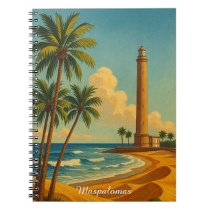 Vintage Maspalomas Meloneras Beach Gran Canaria Notitieboek