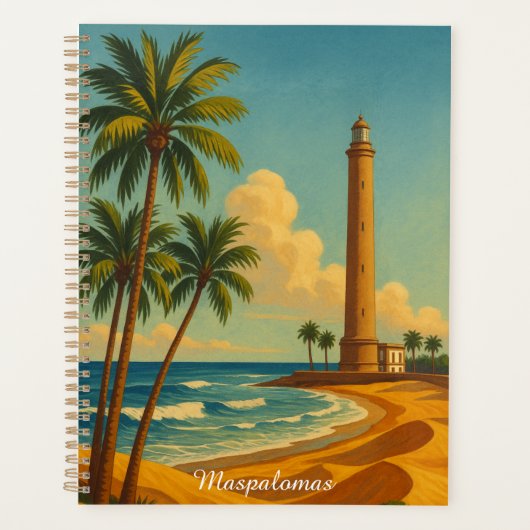 Vintage Maspalomas Meloneras Beach Gran Canaria Planner (Voorkant)