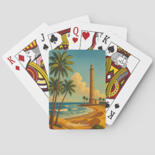 Vintage Maspalomas Meloneras Strand Gran Canaria Pokerkaarten