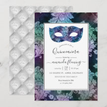 Vintage Masquerade Damast Quinceañera