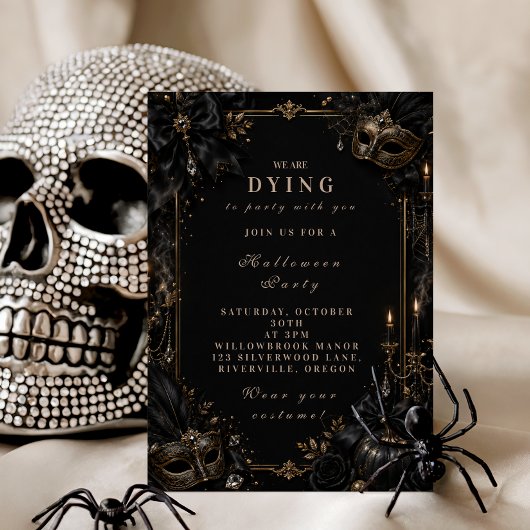 Vintage Masquerade Halloween Kaart