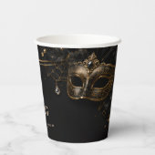 Vintage Masquerade Halloween Papieren Bekers (Achterkant)