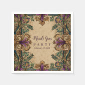 Vintage Masquerade Mardi Gras Elegance Servet (Voorkant)