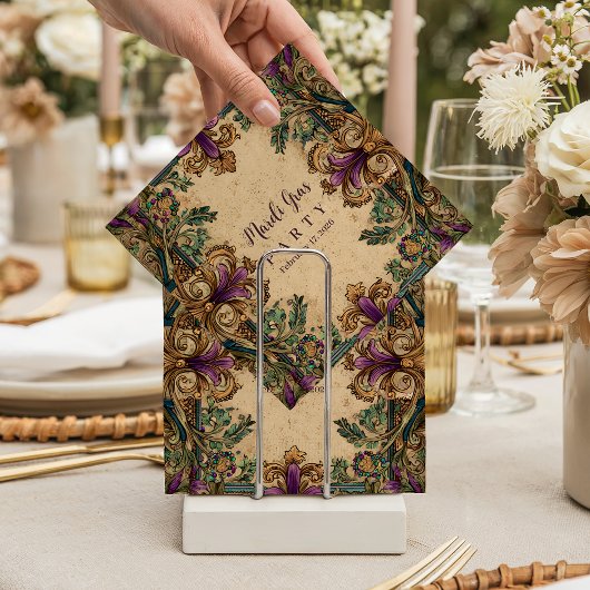 Vintage Masquerade Mardi Gras Elegance Servet