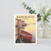 Vintage Massachusetts Briefkaart (Staand voorkant)