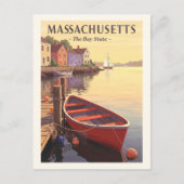 Vintage Massachusetts Briefkaart (Voorkant)
