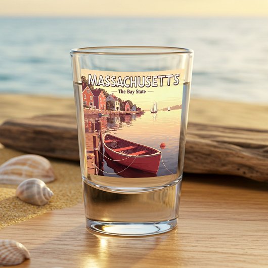 Vintage Massachusetts Shot Glas