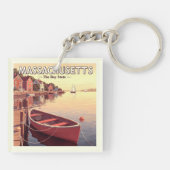 Vintage Massachusetts Sleutelhanger (Achterkant)