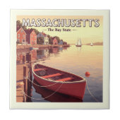 Vintage Massachusetts Tegeltje (Voorkant)