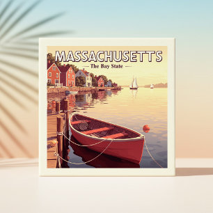 Vintage Massachusetts Tegeltje