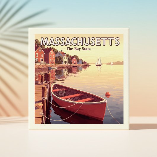 Vintage Massachusetts Tegeltje
