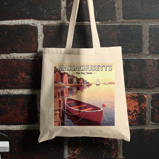 Vintage Massachusetts Tote Bag