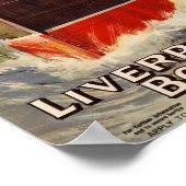 Vintage Massive Ocean Liner Travel Advertising Poster (Hoek)