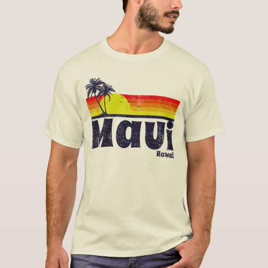 Vintage Maui Hawaii T-shirt (Voorkant)