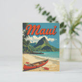 Vintage Maui Hawaii Travel Briefkaart (Staand voorkant)