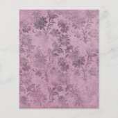 Vintage Mauve Owls Gothic Wedding Invitation Flyer (Achterkant)