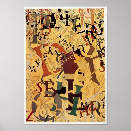 Vintage Maxfield Parrish Alphabet Poster (Voorkant)