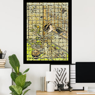 Vintage May Koekoek met Modern Kunst Poster