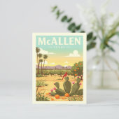 Vintage McAllen Texas Briefkaart (Staand voorkant)