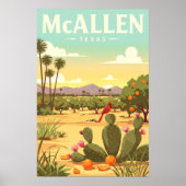 Vintage McAllen Texas Poster (Voorkant)