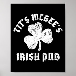 Vintage Mcgee's Ierse Pub Retro St. Patrick's Day  Poster