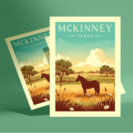 Vintage McKinney Texas Briefkaart