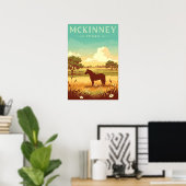 Vintage McKinney Texas Poster (Thuiskantoor)