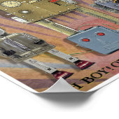 VINTAGE MCM SPACE TOYS PRINT (Hoek)