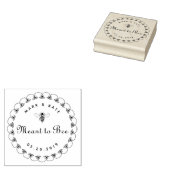 Vintage Meant to Bee Trouwdag Honingpot Favor Rubberstempel (Gestempeld)